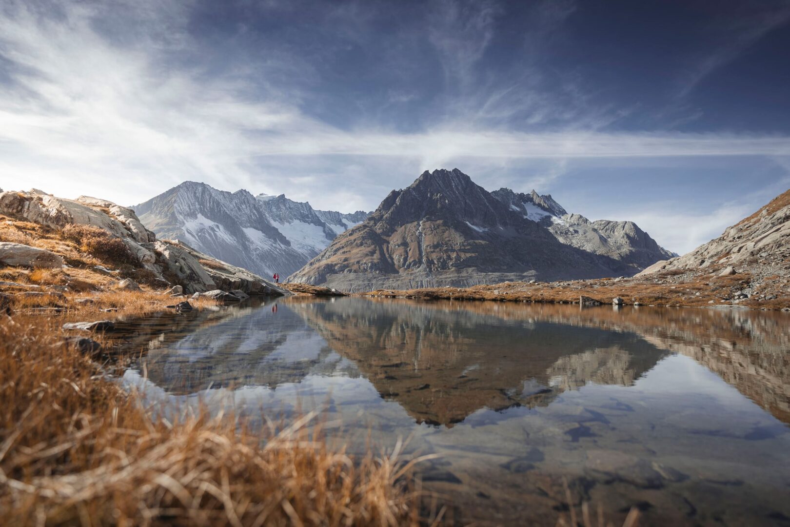 body of water near mountain area